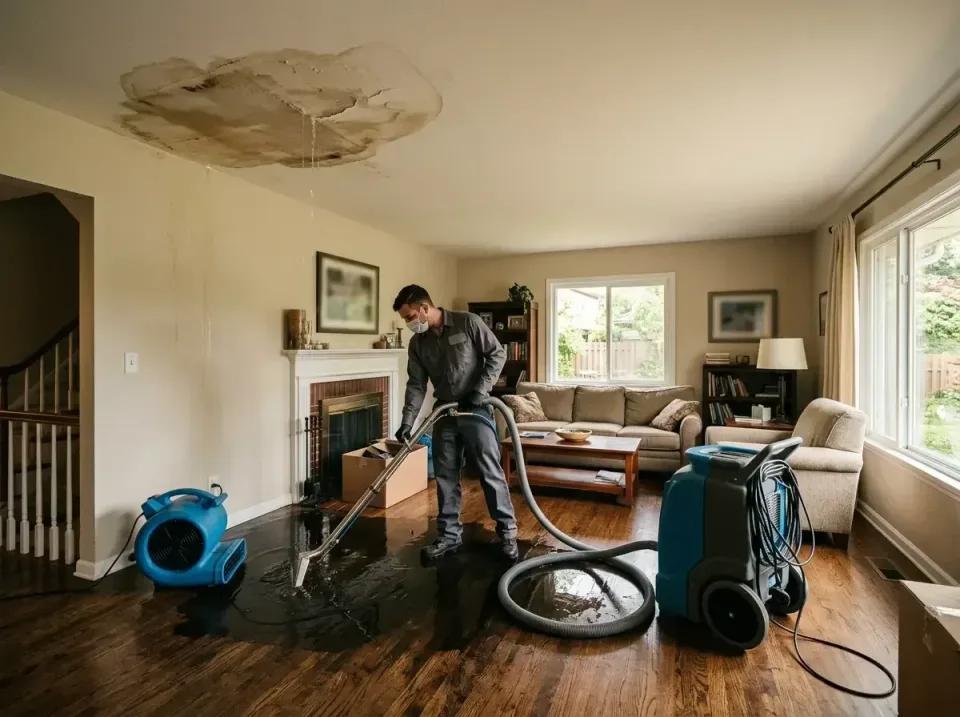 attic-pipe-burst-ceiling-drip-008 — frequently asked questions, Water Damage Restoration & Carpet Care in Oak Park, IL